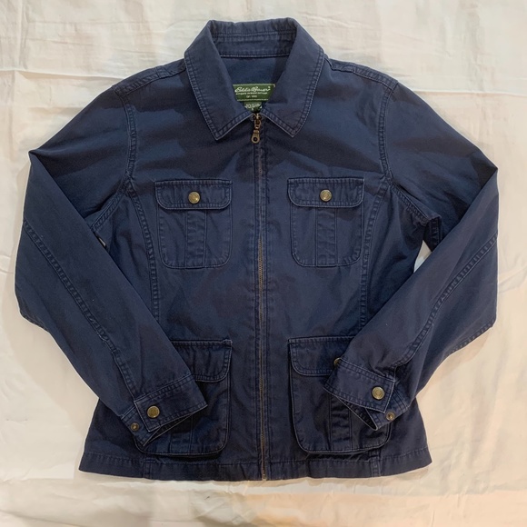 Eddie Bauer Womens Zip-Up Cotton Jacket, small - Picture 1 of 10